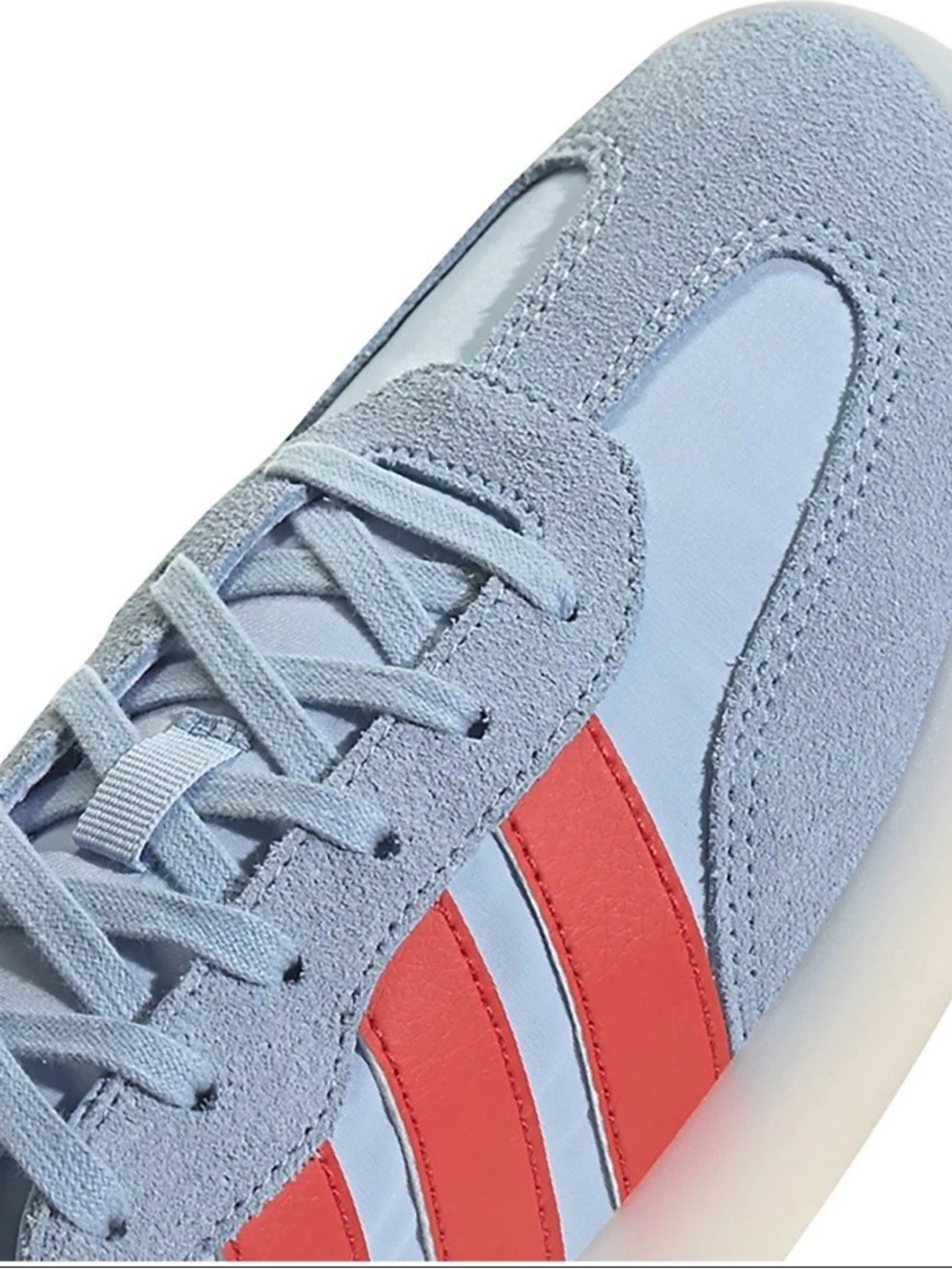 Adidas Barreda Decode Light Blue Sneakers with Red Stripes - Picture 5 of 6